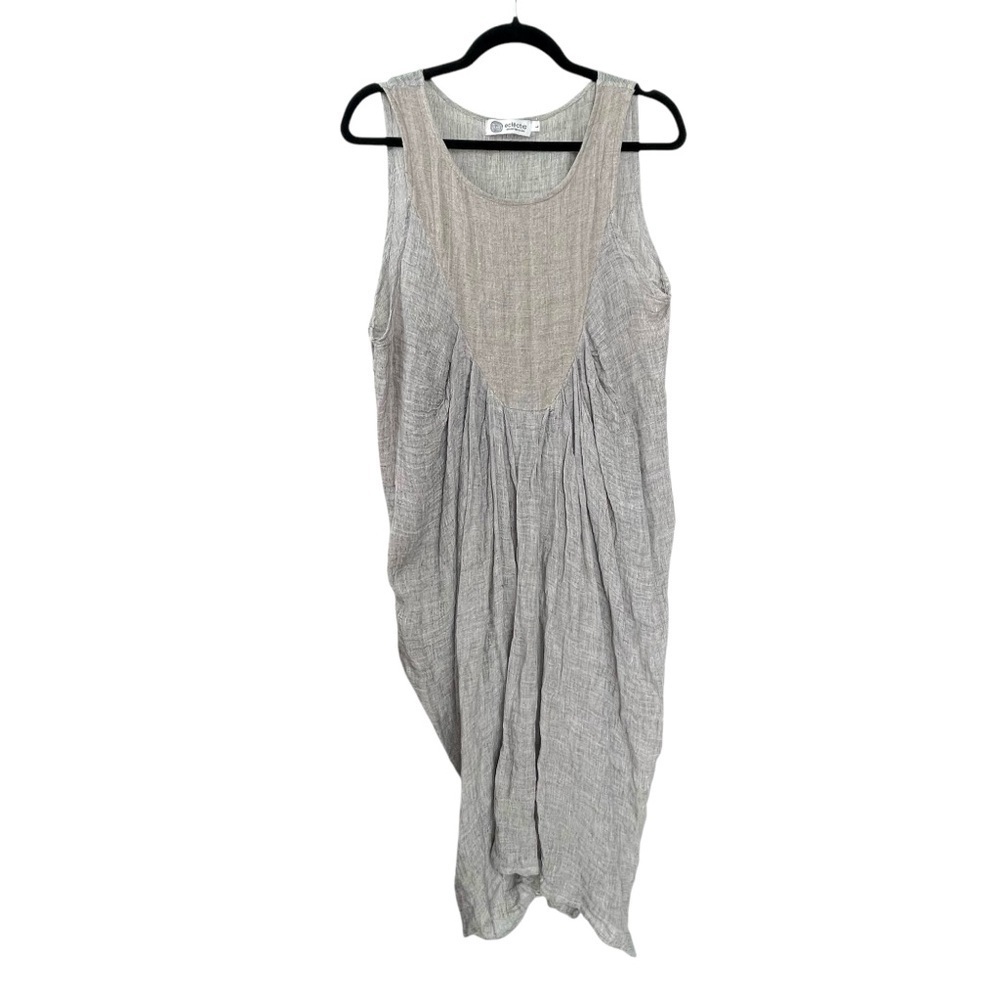 ECLECTIA Linen Dress Tan Large